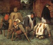 BRUEGEL, Pieter the Elder The Beggars oil painting